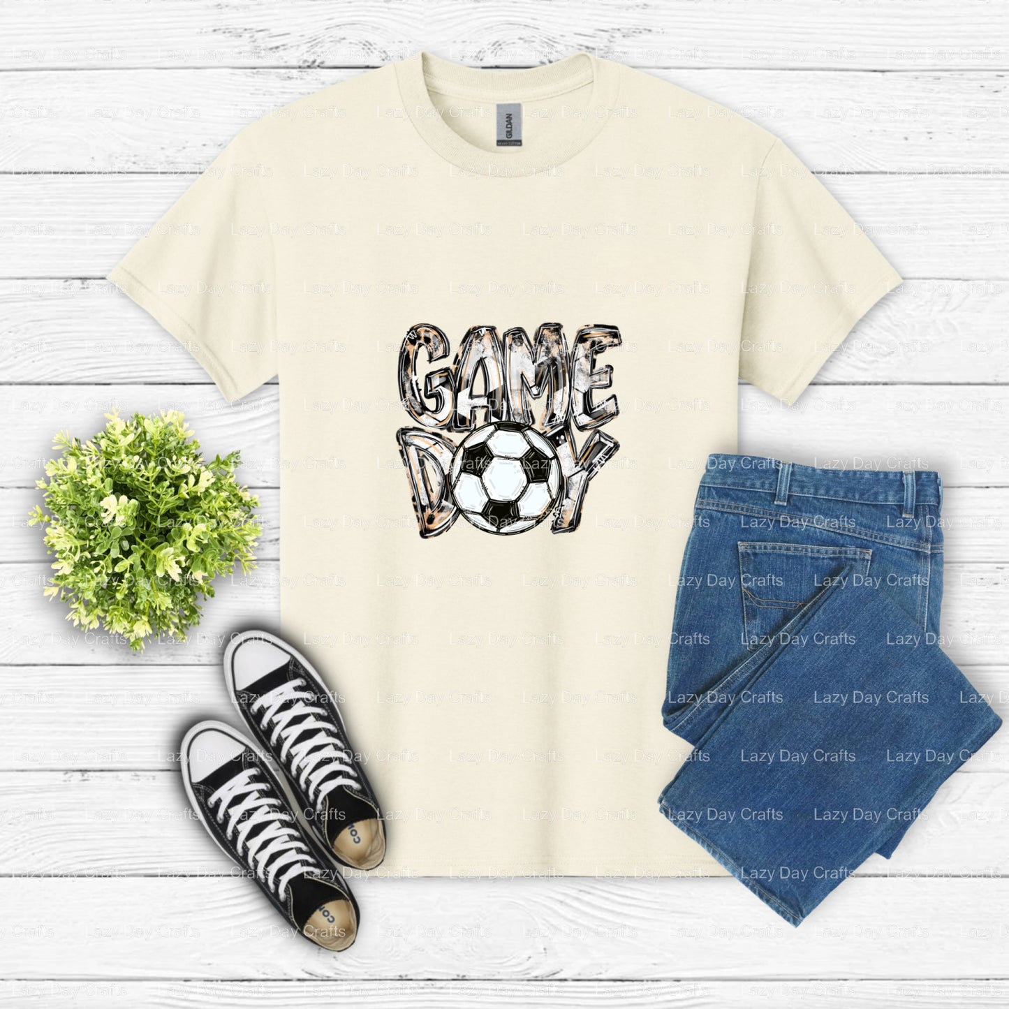 GAME DAY SOCCER – Ready to Press DTF Transfer (view 1 of 2) – by Lazy Day Crafts – DTF Transfers – DTF Transfers, custom a...