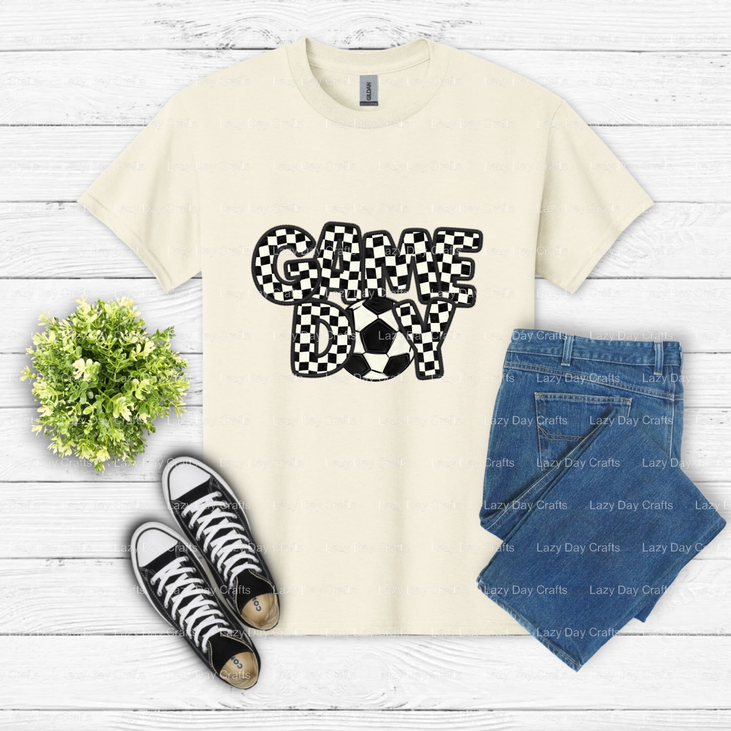 GAME DAY SOCCER – Soccer DTF Transfer (view 2 of 2) – by Lazy Day Crafts – DTF Transfers – Soccer, DTF Transfers