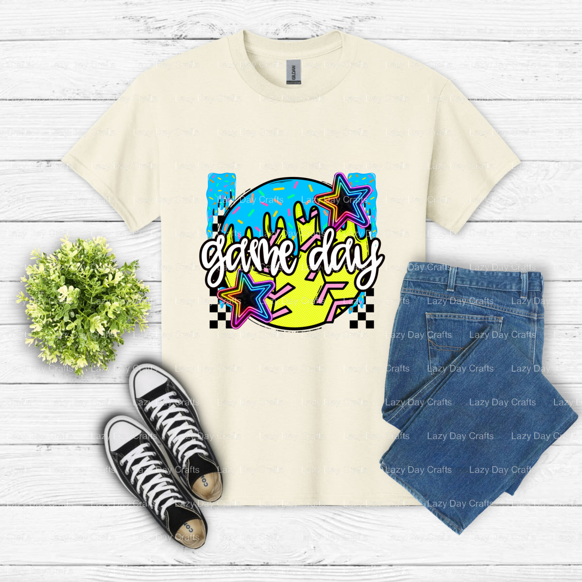 Game Day Softball – Softball DTF Transfer (view 1 of 2) – by Lazy Day Crafts – DTF Transfers – Softball, DTF Transfers