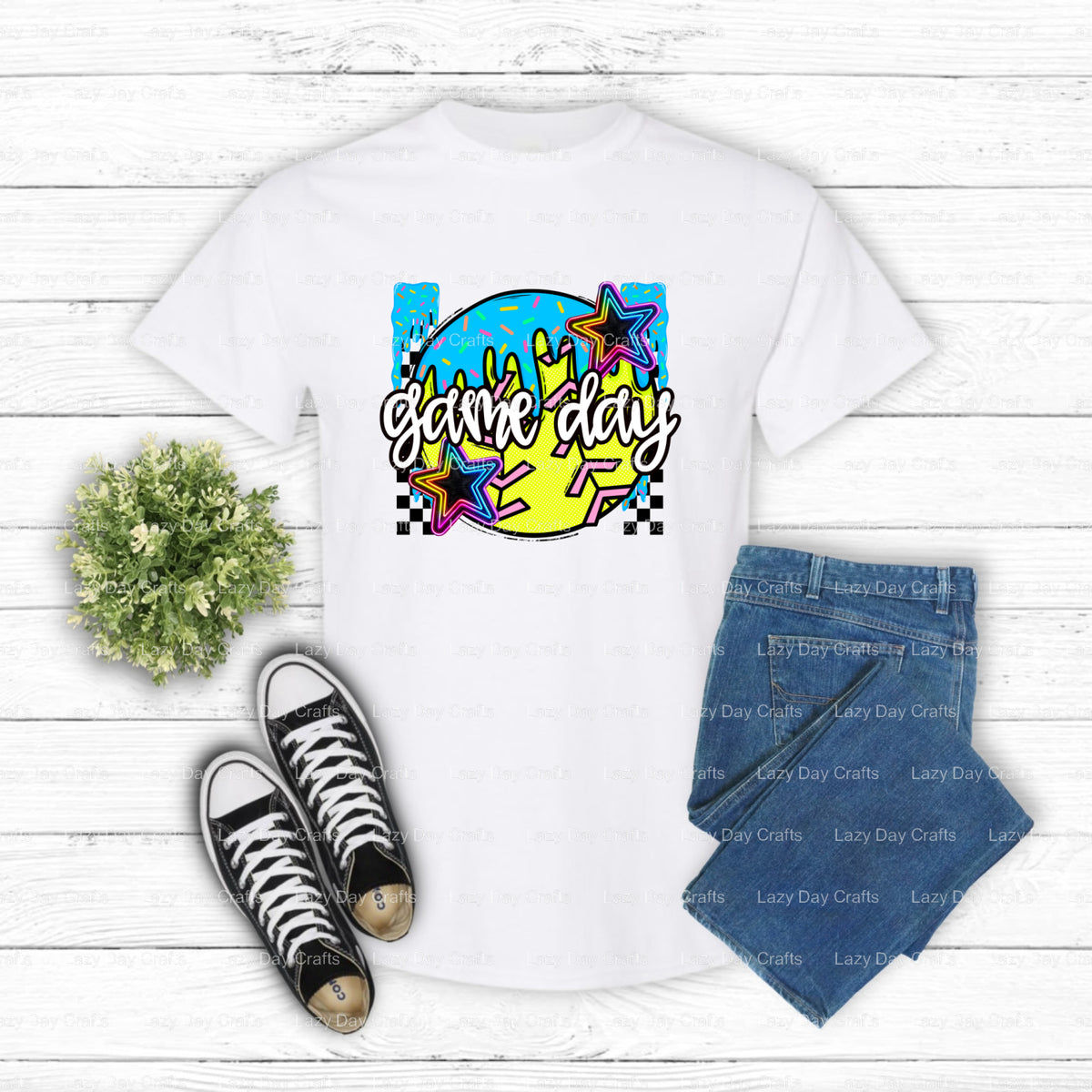 Game Day Softball – Softball DTF Transfer (view 2 of 2) – by Lazy Day Crafts – DTF Transfers – Softball, DTF Transfers