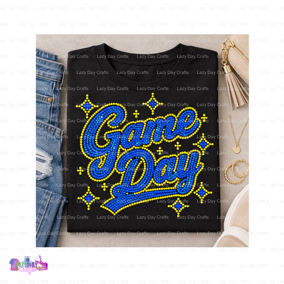 GAME DAY – Spangle Transfer – by Lazy Day Crafts – Spangle Transfers – Spangle Transfers, Ready to Press