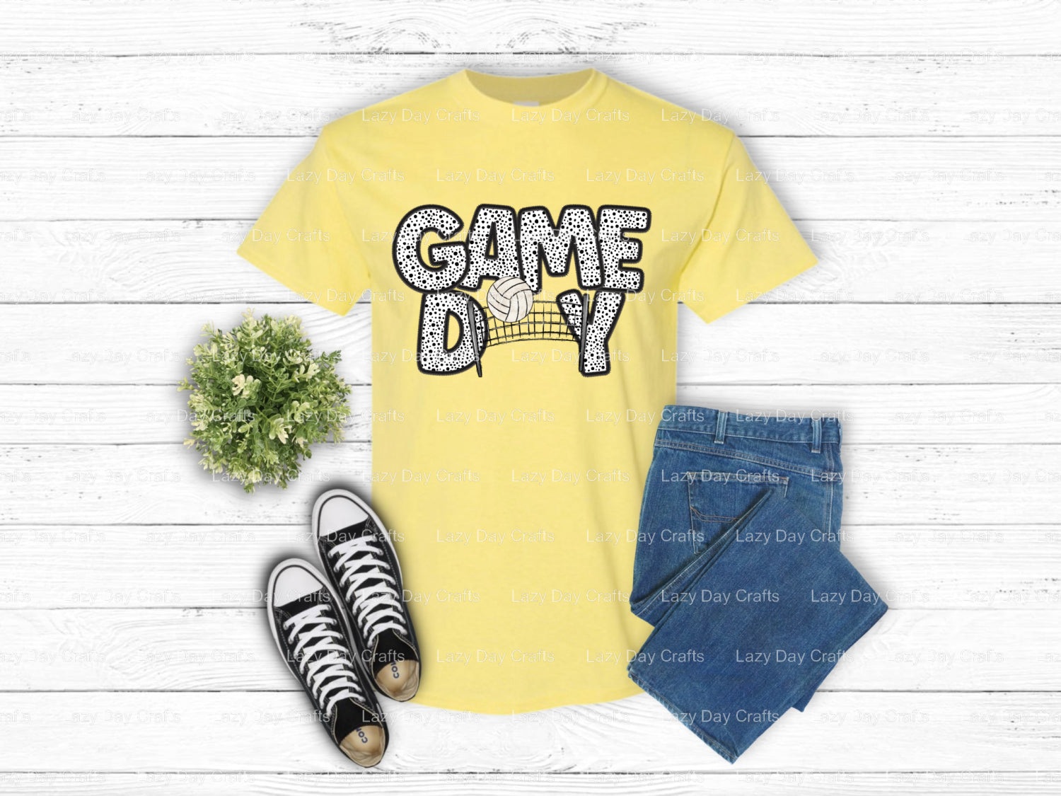 Game Day – Volleyball DTF Transfer (view 2 of 2) – by Lazy Day Crafts – DTF Transfers – Volleyball, DTF Transfers