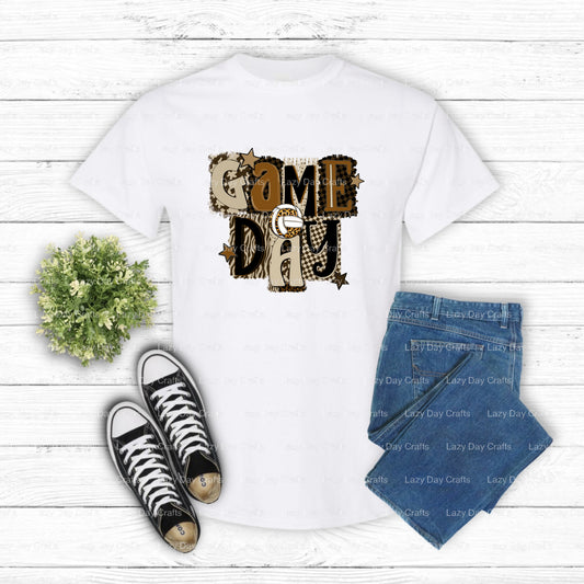 GAME DAY VOLLEYBALL – Volleyball DTF Transfer (view 1 of 2) – by Lazy Day Crafts – DTF Transfers – Volleyball, DTF Transfers