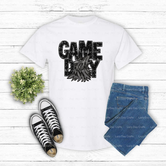 GAME DAY Wolf Mascot – School Spirit DTF Transfer (view 1 of 2) – by Lazy Day Crafts – DTF Transfers – DTF Transfers, Prem...