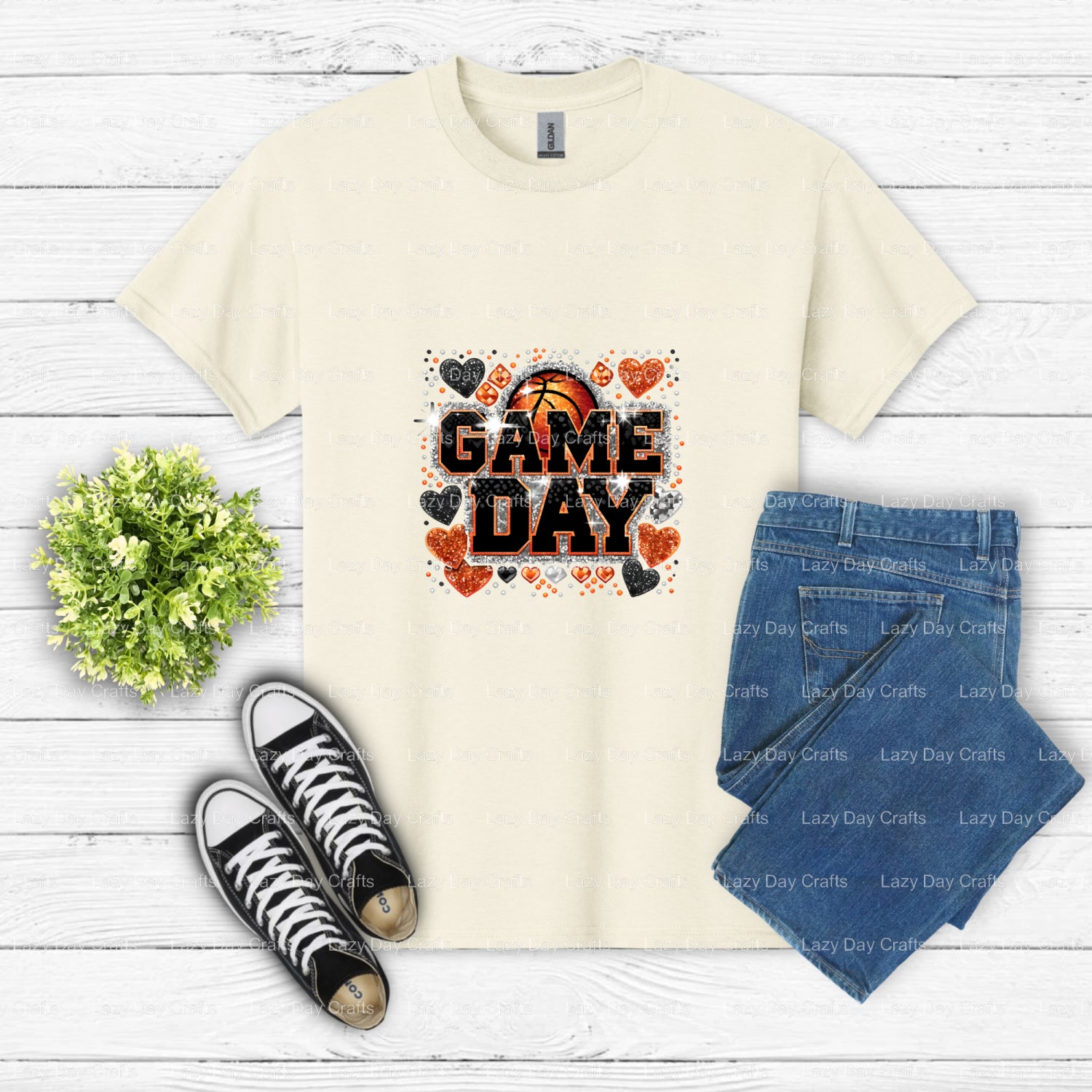 GameDay Basketball – DTF Transfer (view 2 of 2) – by Lazy Day Crafts – DTF Transfers – DTF Transfers, Premade DTF