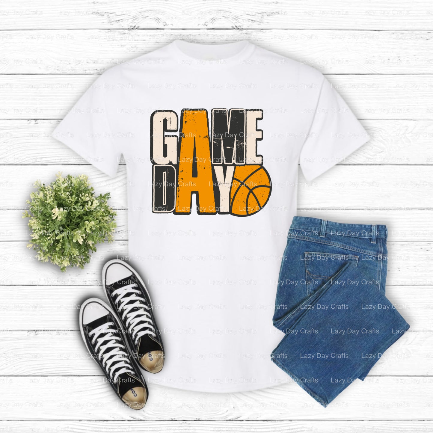 GameDayBasketball – Basketball DTF Transfer (view 1 of 2) – by Lazy Day Crafts – DTF Transfers – DTF Transfers, DTF Transfers
