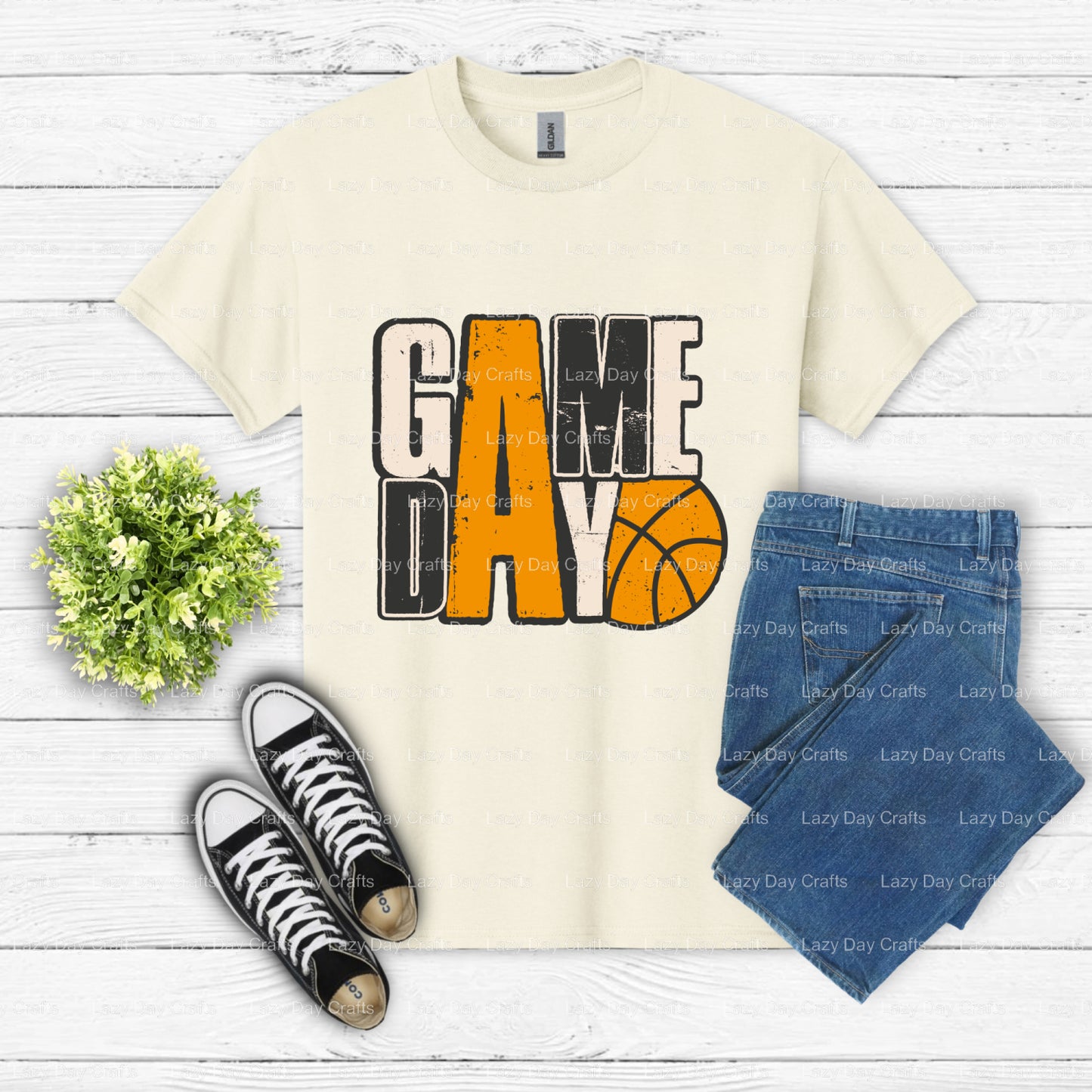 GameDayBasketball – Basketball DTF Transfer (view 2 of 2) – by Lazy Day Crafts – DTF Transfers – DTF Transfers, DTF Transfers