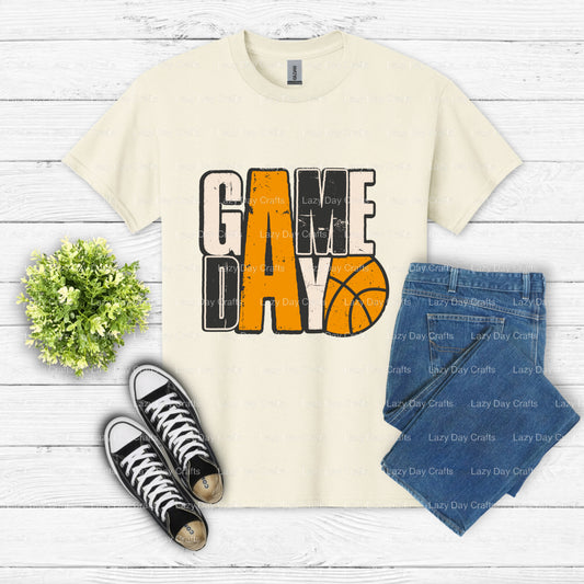 GameDayBasketball – Basketball DTF Transfer (view 2 of 2) – by Lazy Day Crafts – DTF Transfers – DTF Transfers, DTF Transfers