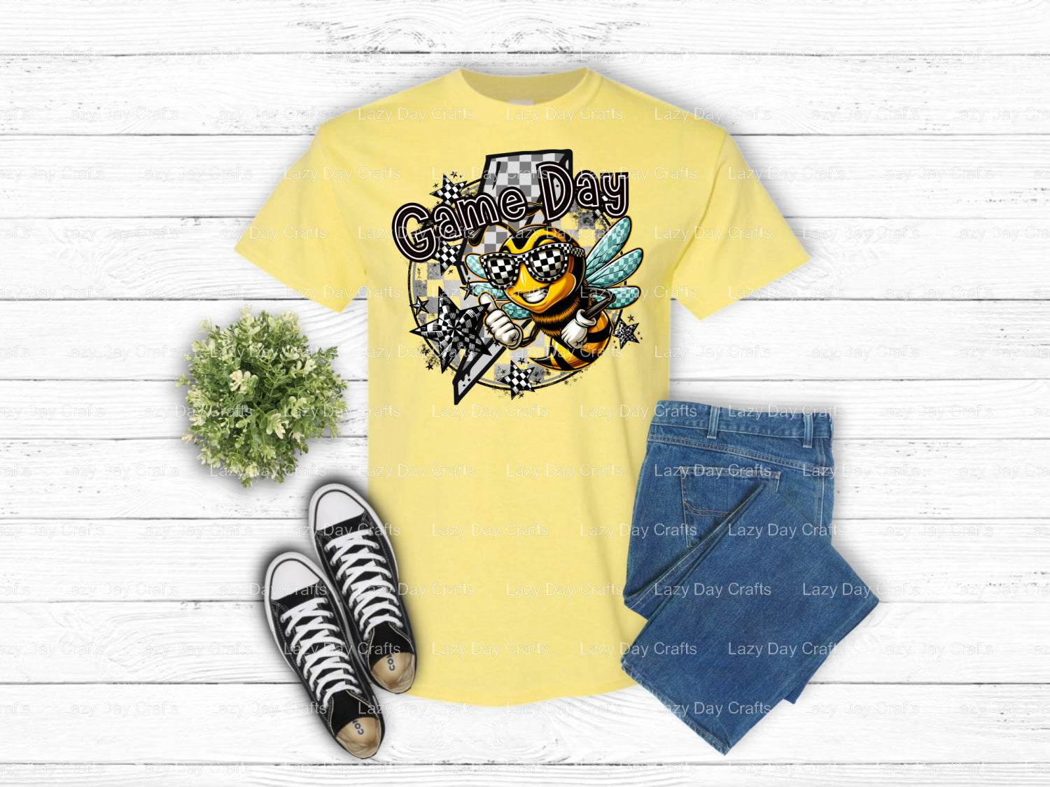 GD YELLOW JACKETS – School Spirit DTF Transfer (view 1 of 2) – by Lazy Day Crafts – DTF Transfers – School Spirit, Premade...