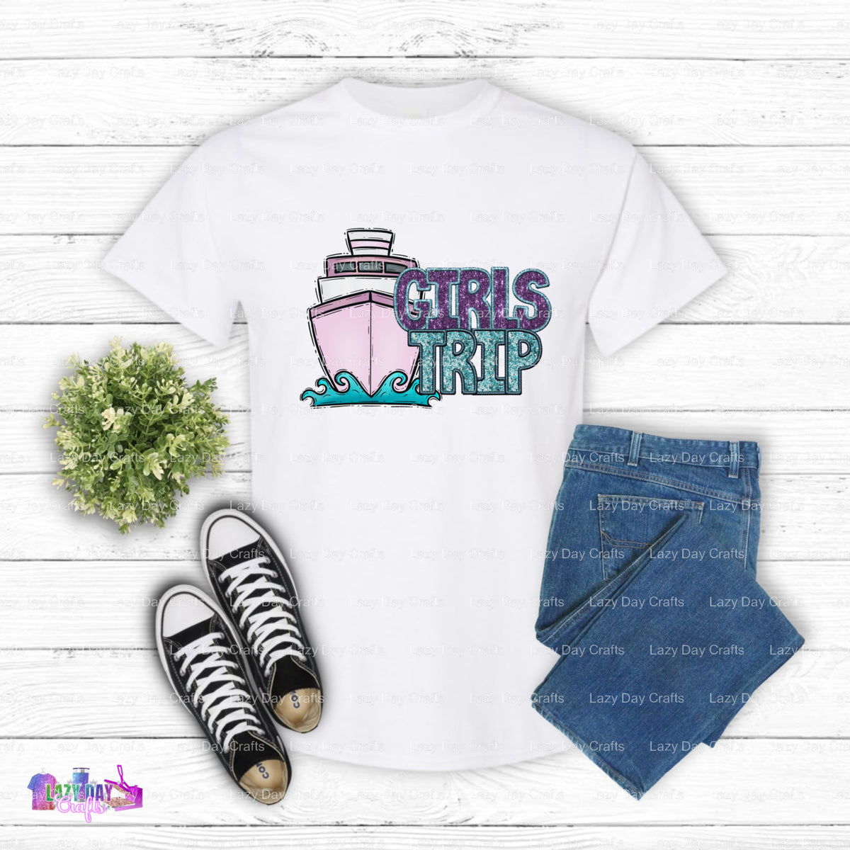 GIRLS TRIP – DTF Transfer (view 1 of 2) – by Lazy Day Crafts – DTF Transfers – DTF Transfers, Premade DTF