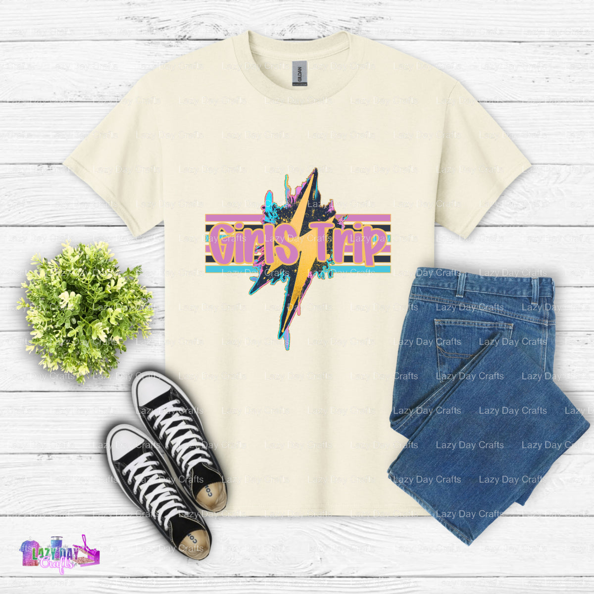 GIRLS TRIP – DTF Transfer (view 1 of 2) – by Lazy Day Crafts – DTF Transfers – DTF Transfers, Premade DTF
