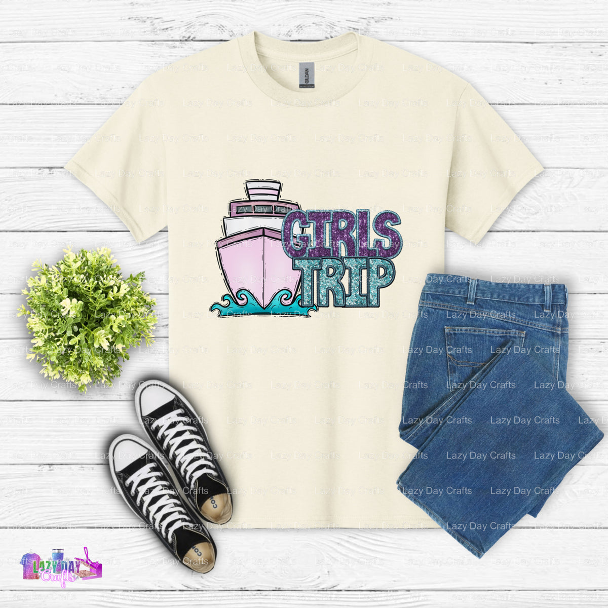 GIRLS TRIP – DTF Transfer (view 2 of 2) – by Lazy Day Crafts – DTF Transfers – DTF Transfers, Premade DTF