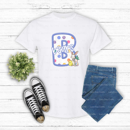 Go Bears Mascot Spirit – School Mascot DTF Transfer (view 1 of 2) – by Lazy Day Crafts – DTF Transfers – School Mascot, DT...