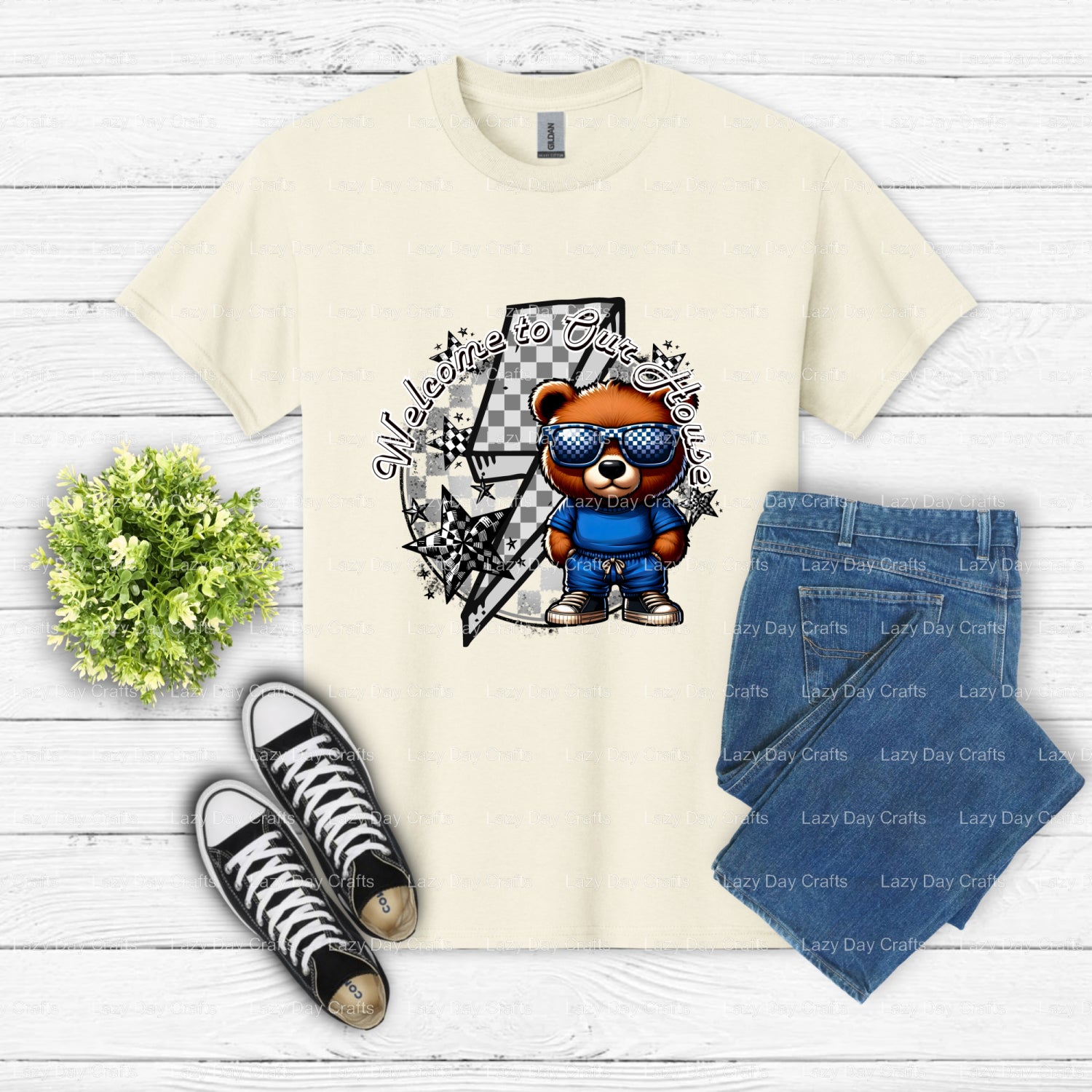 Go Team Bears – School Mascot DTF Transfer (view 1 of 2) – by Lazy Day Crafts – DTF Transfers – School Spirit, DTF Transfers