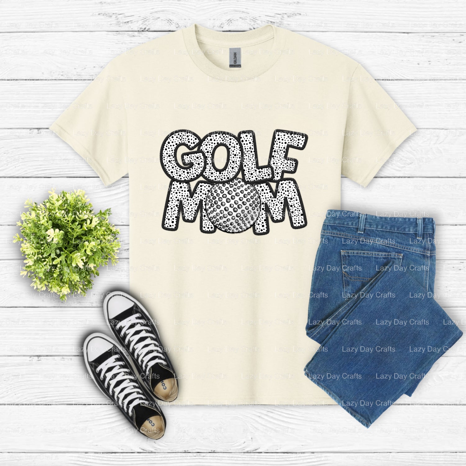 GOLF MOM – DTF Transfer (view 2 of 2) – by Lazy Day Crafts – DTF Transfers – DTF Transfers, Premade DTF