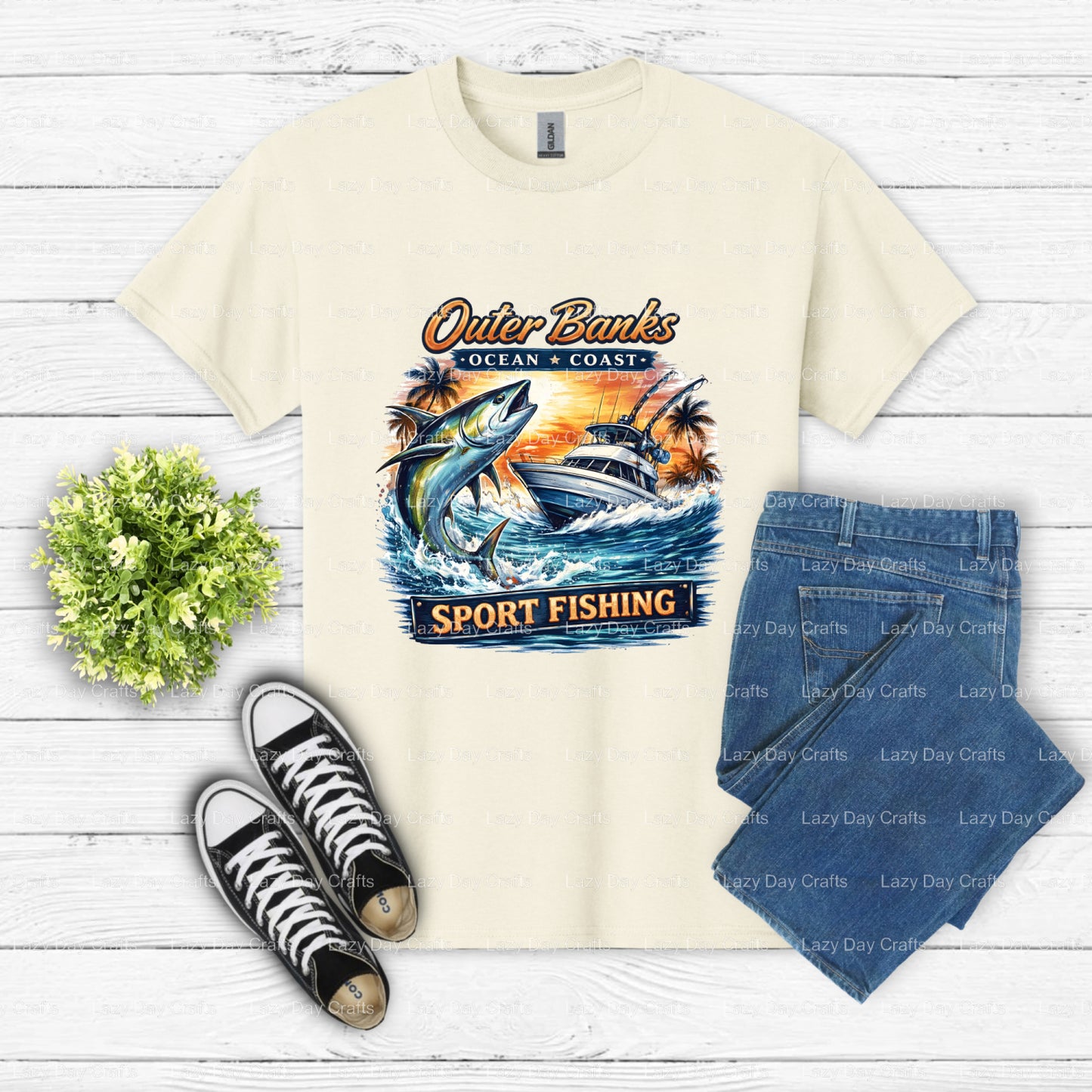 GOOD TIMES & TAN LINES – Fishing DTF Transfer (view 1 of 2) – by Lazy Day Crafts – DTF Transfers – DTF Transfers, custom a...