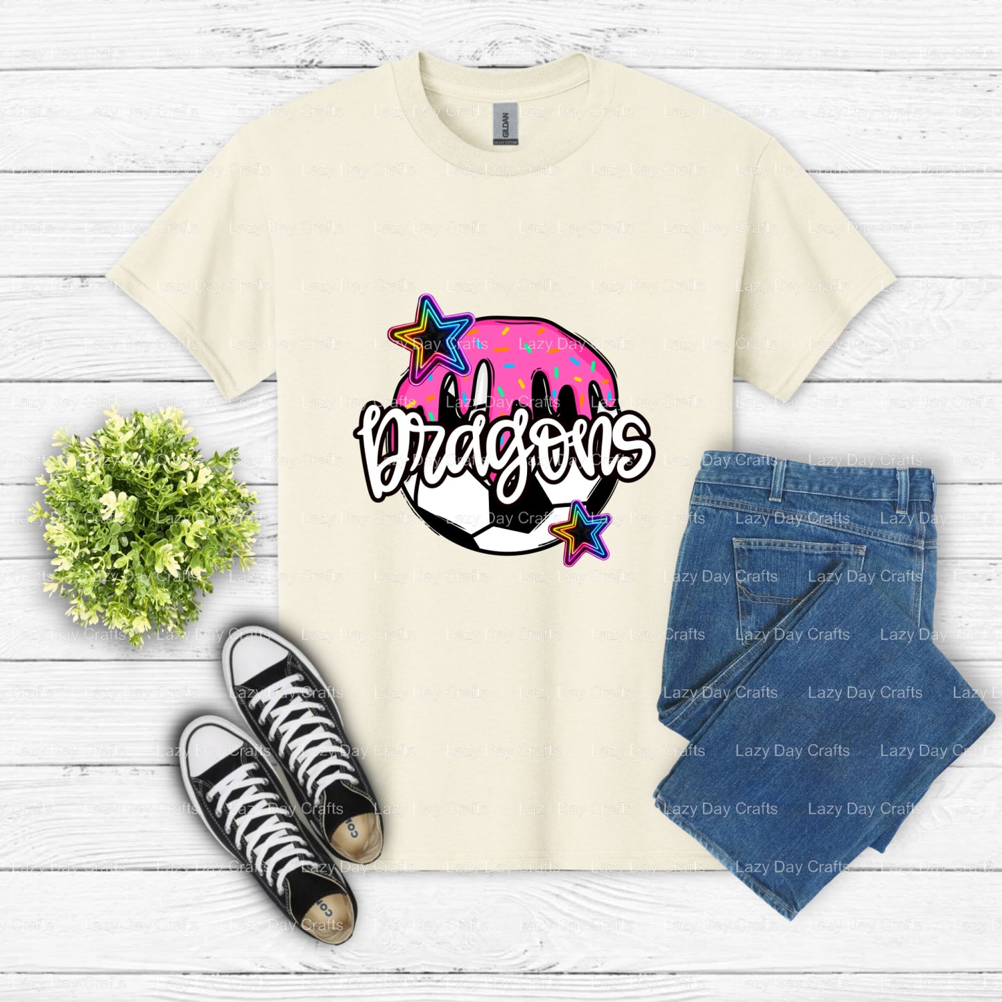Graduation Dragon Mascot – School Spirit DTF Transfer (view 1 of 2) – by Lazy Day Crafts – DTF Transfers – Lazy Day Crafts...