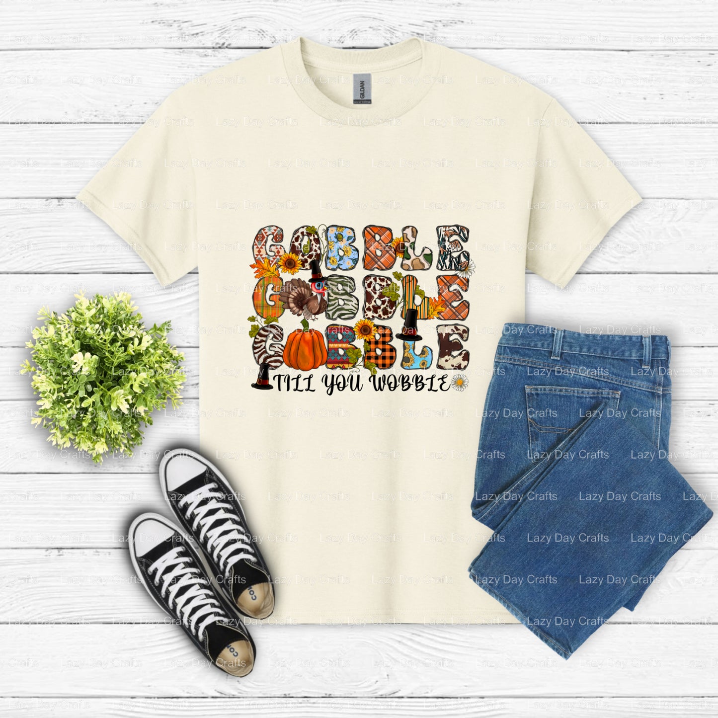 Grateful Thankful Blessed – DTF Transfer (view 2 of 2) – by Lazy Day Crafts – DTF Transfers – DTF Transfers, custom apparel