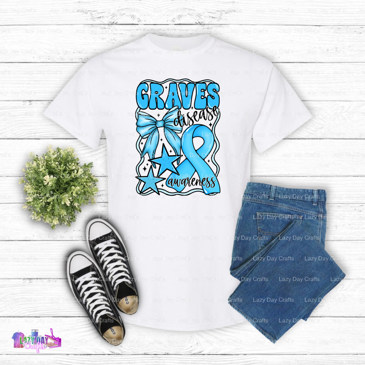 Graves' Disease Awareness – DTF Transfer (view 1 of 2) – by Lazy Day Crafts – DTF Transfers – DTF Transfers, Premade DTF