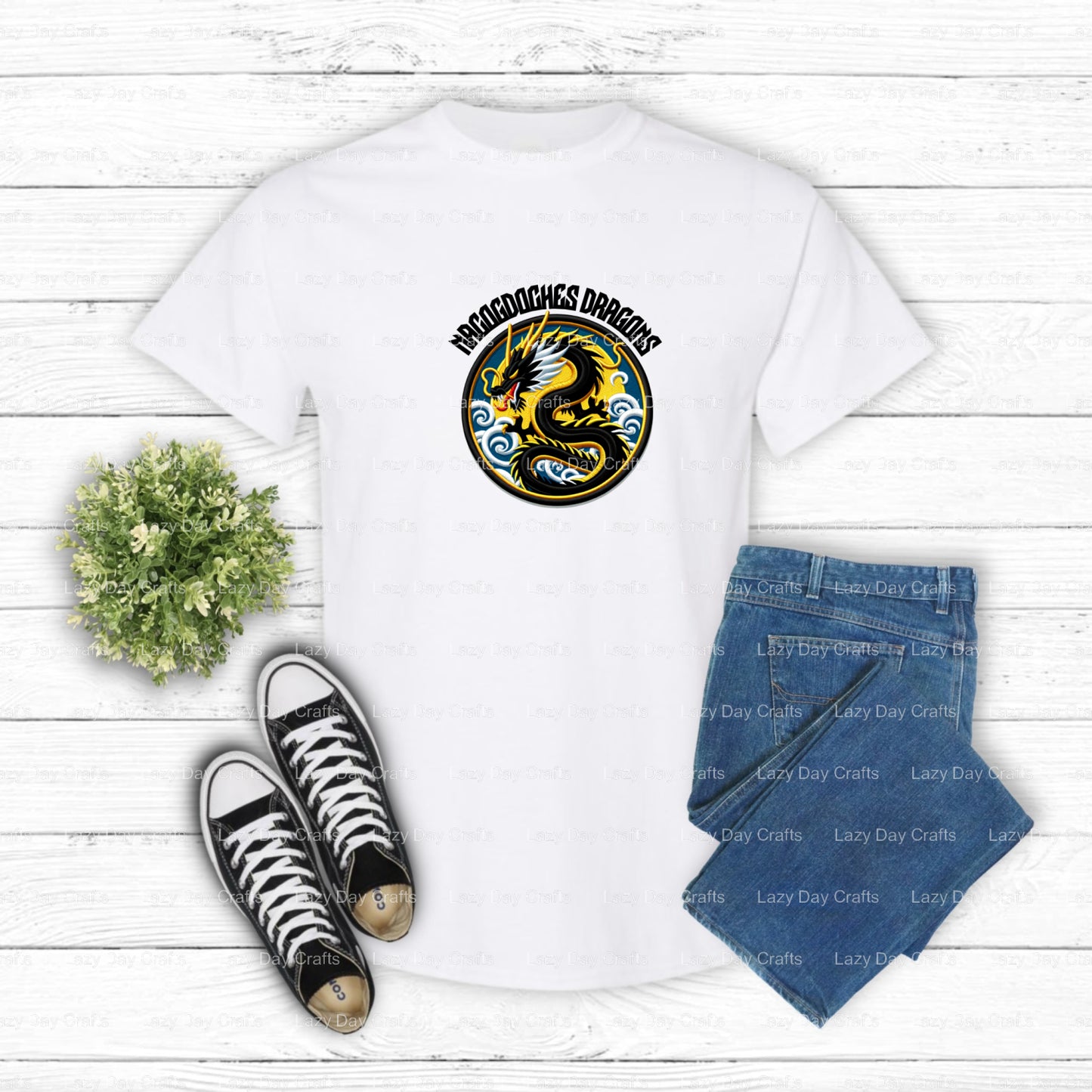 Green Dragon Mascot '00' – School Spirit DTF Transfer (view 1 of 2) – by Lazy Day Crafts – DTF Transfers – School Mascot,...