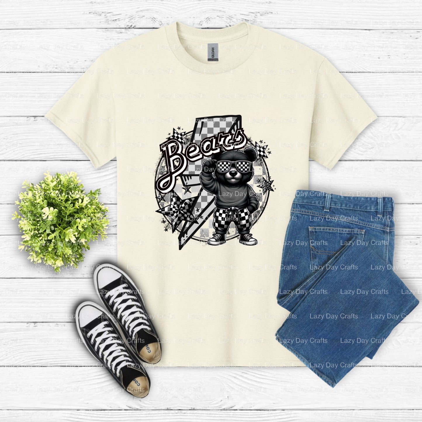 Growling BEARS Mascot – School Spirit DTF Transfer (view 2 of 2) – by Lazy Day Crafts – DTF Transfers – School Mascot, DTF...