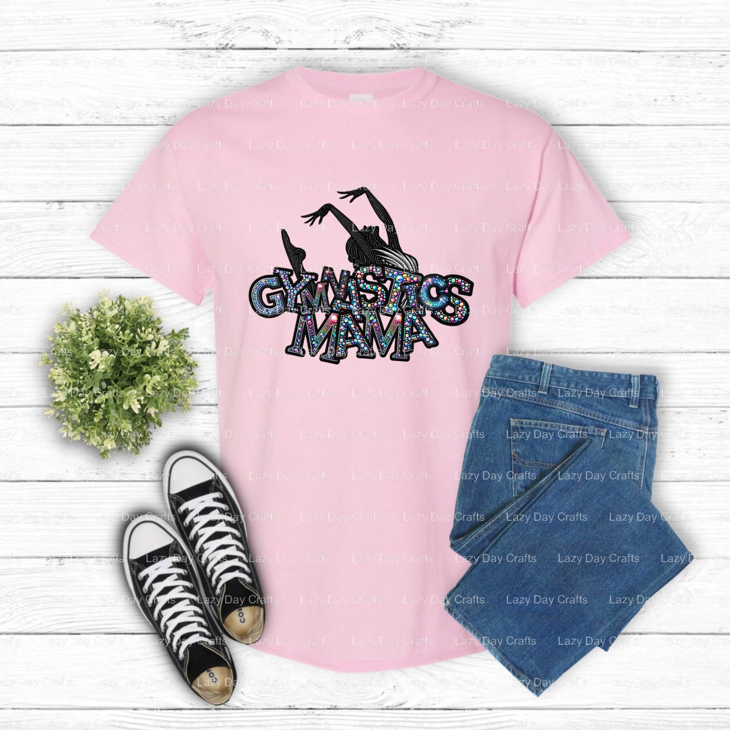 GYMNASTICS MAMA – Gymnastics DTF Transfer (view 2 of 2) – by Lazy Day Crafts – DTF Transfers – Gymnastics, DTF Transfers
