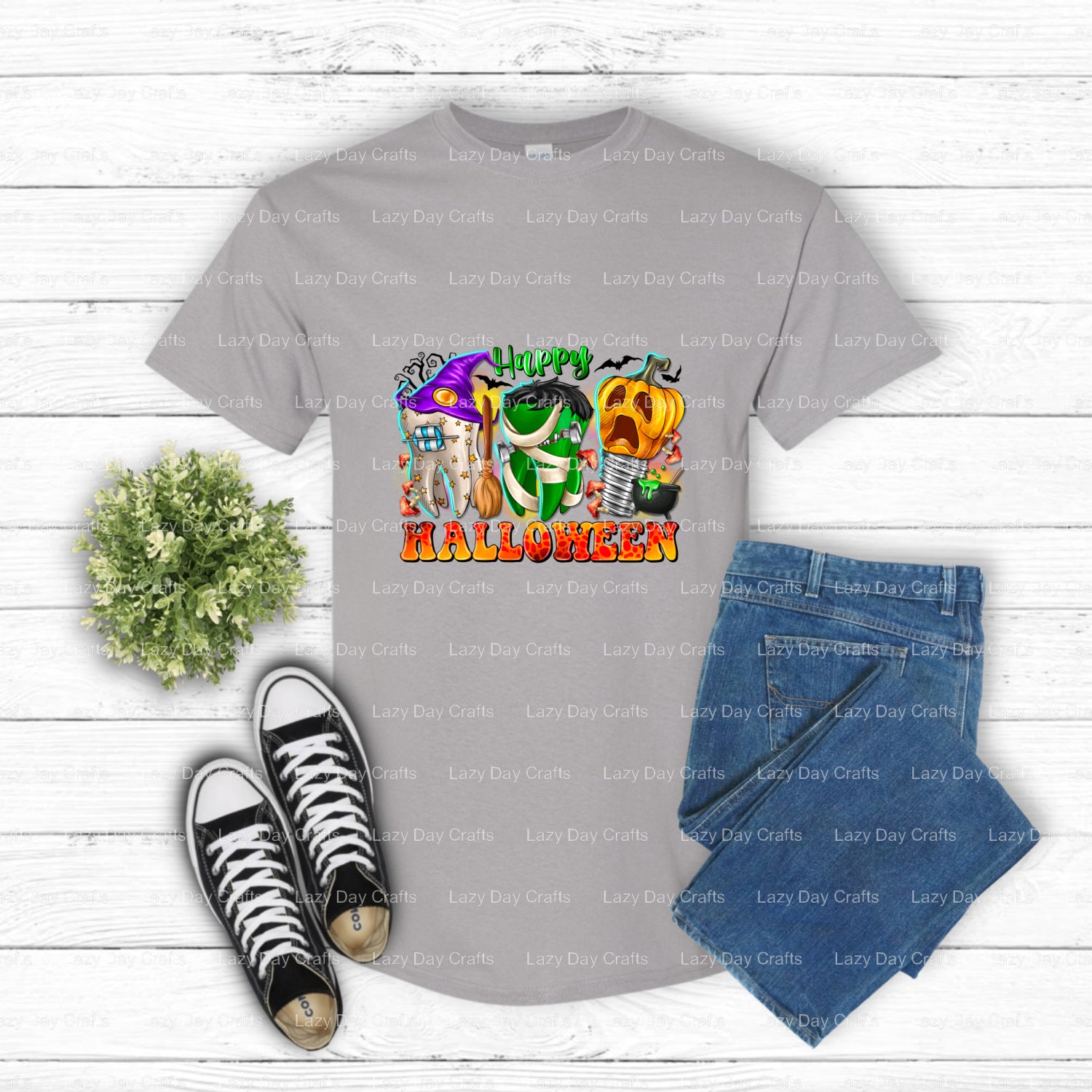 Happy Halloween Dentist – DTF Transfer (view 2 of 2) – by Lazy Day Crafts – DTF Transfers – DTF Transfers, custom apparel