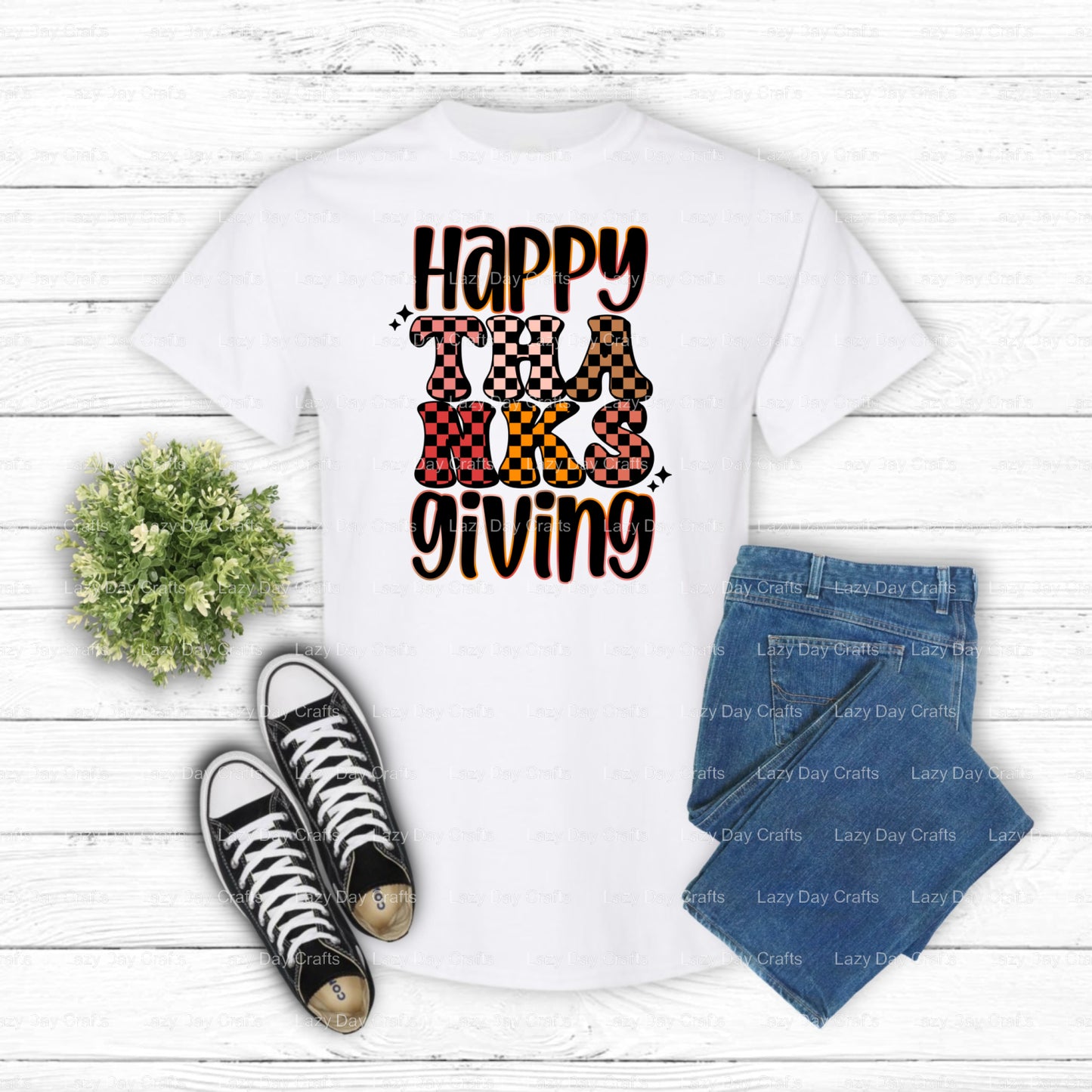 Happy Thanksgiving – DTF Transfer (view 1 of 2) – by Lazy Day Crafts – DTF Transfers – DTF Transfers, custom apparel