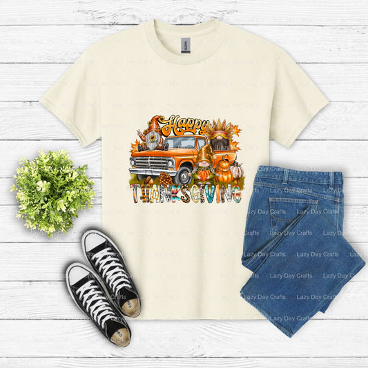 Happy Thanksgiving Pumpkin – DTF Transfer (view 2 of 2) – by Lazy Day Crafts – DTF Transfers – DTF Transfers, custom apparel