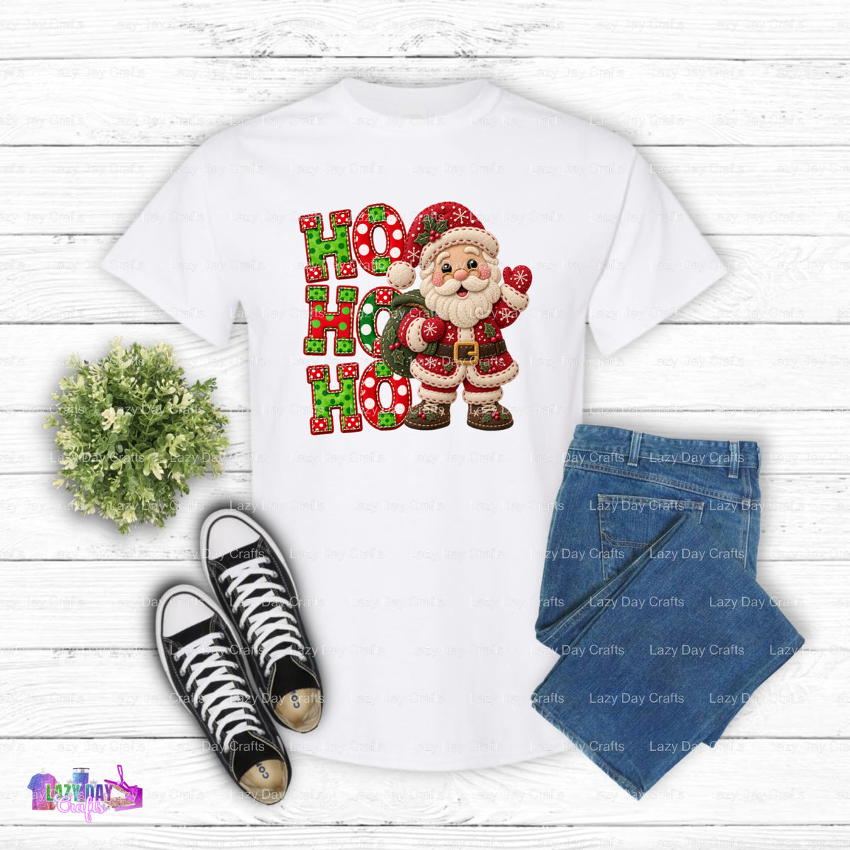 HO HO HO SANTA – Christmas DTF Transfer (view 2 of 2) – by Lazy Day Crafts – DTF Transfers – DTF Transfers, Custom apparel