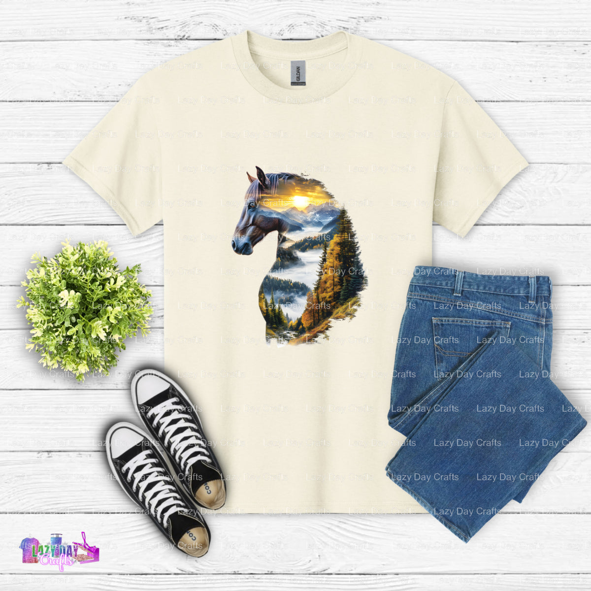 HOME IS WHERE YOUR HORSE IS – DTF Transfer (view 1 of 2) – by Lazy Day Crafts – DTF Transfers – DTF Transfers, Custom Apparel