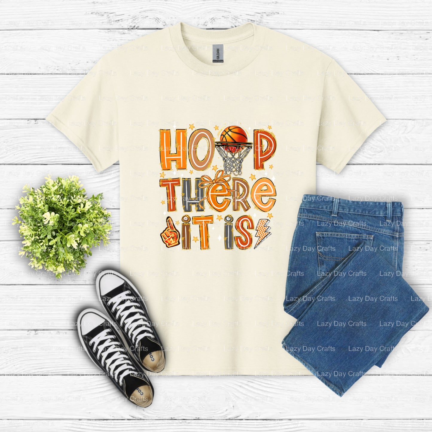 HOOP THERE IT IS – Basketball DTF Transfer (view 2 of 2) – by Lazy Day Crafts – DTF Transfers – DTF Transfers, Premade DTF