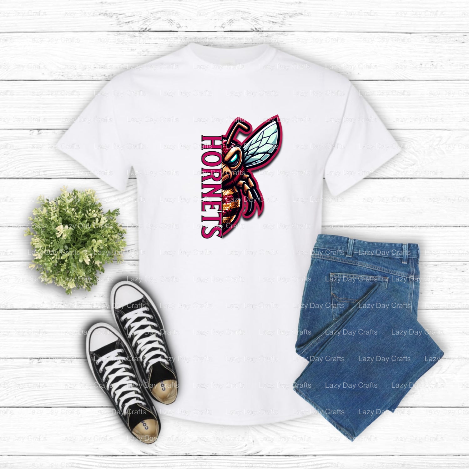 Hornet Mascot School Spirit – DTF Transfer (view 1 of 2) – by Lazy Day Crafts – DTF Transfers – School Mascot, DTF Apparel
