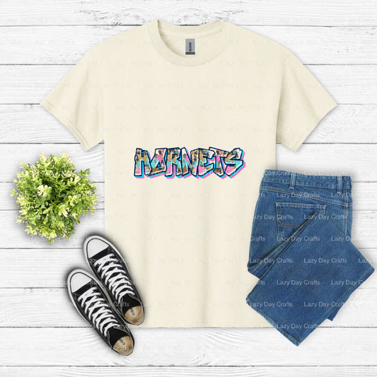 Hornets Basketball Mascot – School Spirit DTF Transfer (view 1 of 2) – by Lazy Day Crafts – DTF Transfers – School Mascot,...