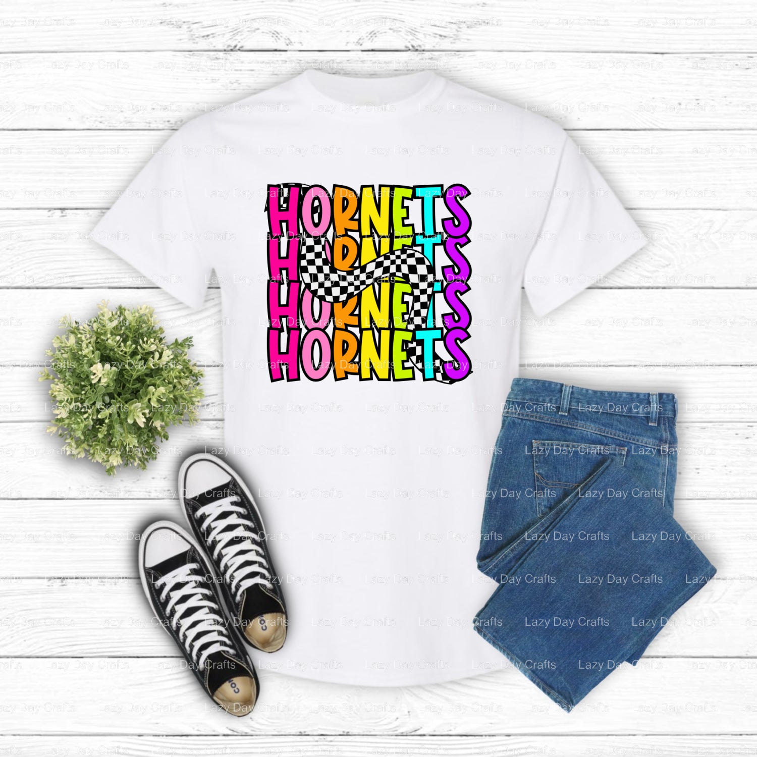 Hornets Mascot School Spirit – DTF Transfer (view 1 of 2) – by Lazy Day Crafts – DTF Transfers – DTF Transfers, School Mascot