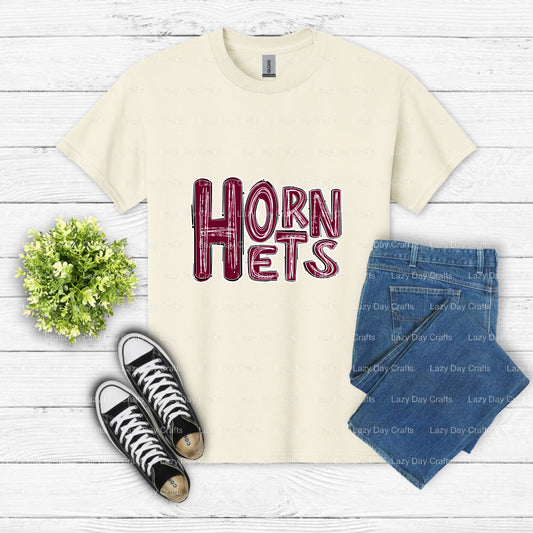 Hornets Mascot School Spirit – DTF Transfer (view 1 of 2) – by Lazy Day Crafts – DTF Transfers – School Spirit, Apparel Tr...