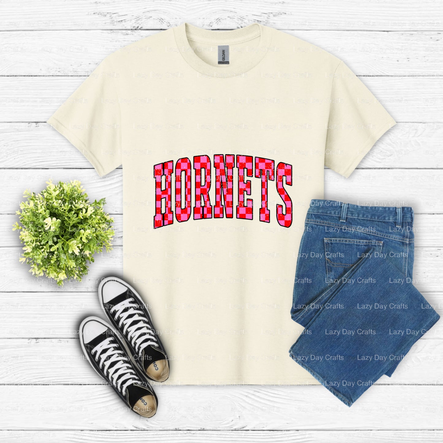 Hornets Mascot School Spirit – DTF Transfer (view 1 of 2) – by Lazy Day Crafts – DTF Transfers – School Spirit, Apparel Cu...