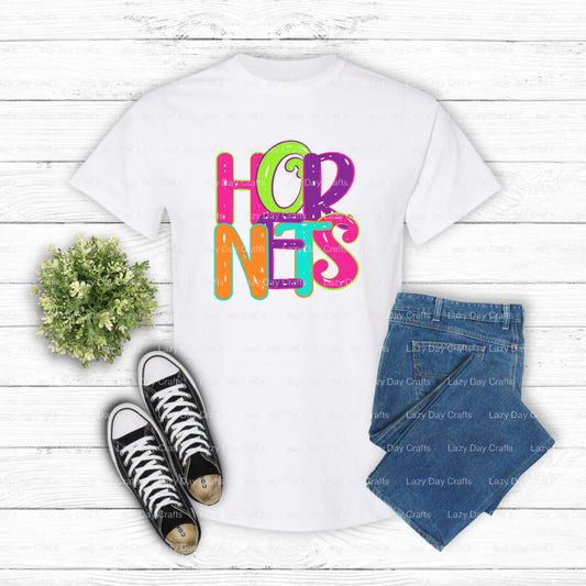 Hornets Mascot School Spirit – DTF Transfer (view 1 of 2) – by Lazy Day Crafts – DTF Transfers – School Mascot, Apparel De...