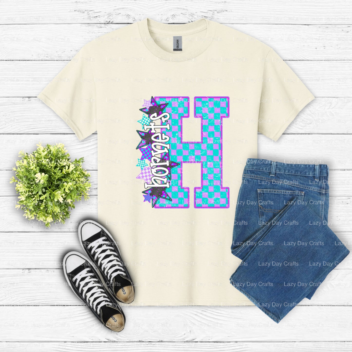 HORNETS Mascot School Spirit DTF Transfer (view 2 of 2) – by Lazy Day Crafts – DTF Transfers – School Mascot, Apparel Decor