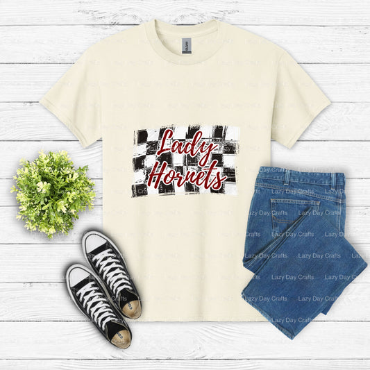 Hornets Racing Mascot – School Spirit DTF Transfer (view 1 of 2) – by Lazy Day Crafts – DTF Transfers – School Mascot, App...