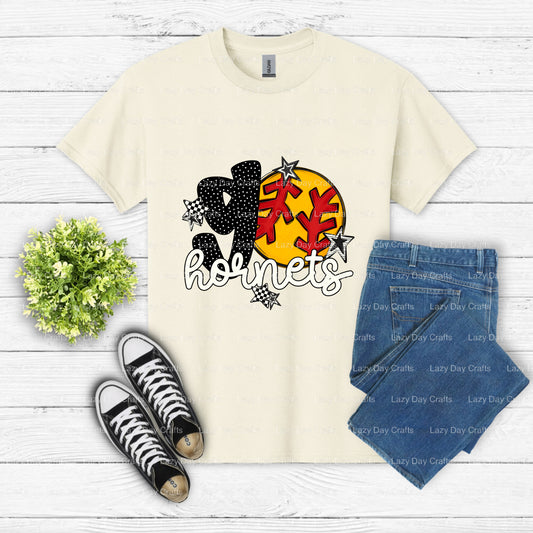 HORNETS School Mascot – DTF Transfer (view 1 of 2) – by Lazy Day Crafts – DTF Transfers – School Mascot, Apparel Decor