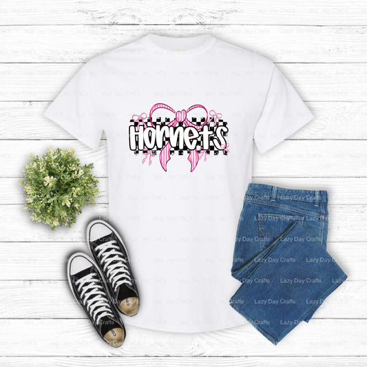 HORNETS – School Mascot DTF Transfer (view 1 of 2) – by Lazy Day Crafts – DTF Transfers – School Mascot, Apparel