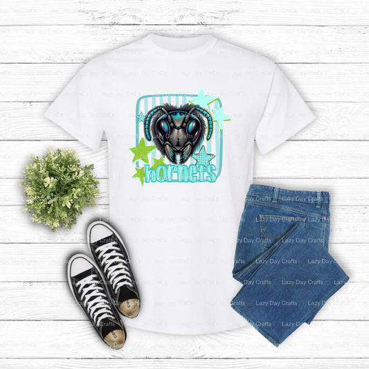 HORNETS – School Mascot DTF Transfer (view 1 of 2) – by Lazy Day Crafts – DTF Transfers – School Mascot, DTF Transfers