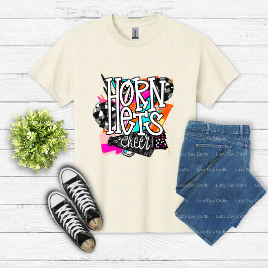 HORNETS – School Mascot DTF Transfer (view 1 of 2) – by Lazy Day Crafts – DTF Transfers – School Mascot, DTF Transfer