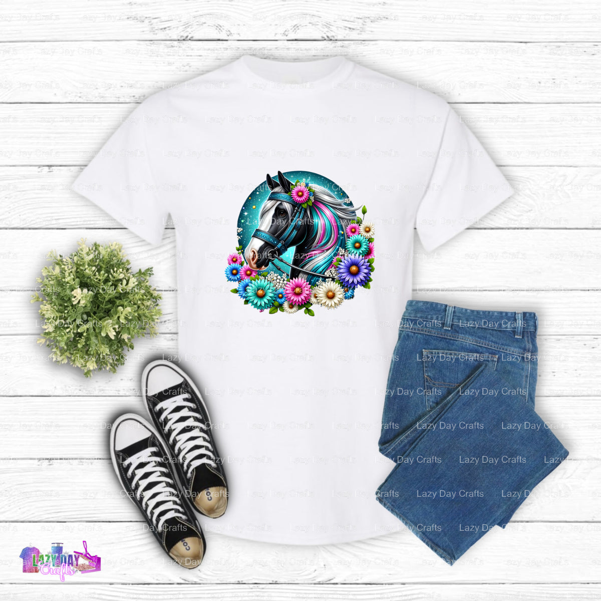 Horse Head – Ready to Press DTF Transfer (view 1 of 2) – by Lazy Day Crafts – DTF Transfers – DTF Transfers, Premade DTF