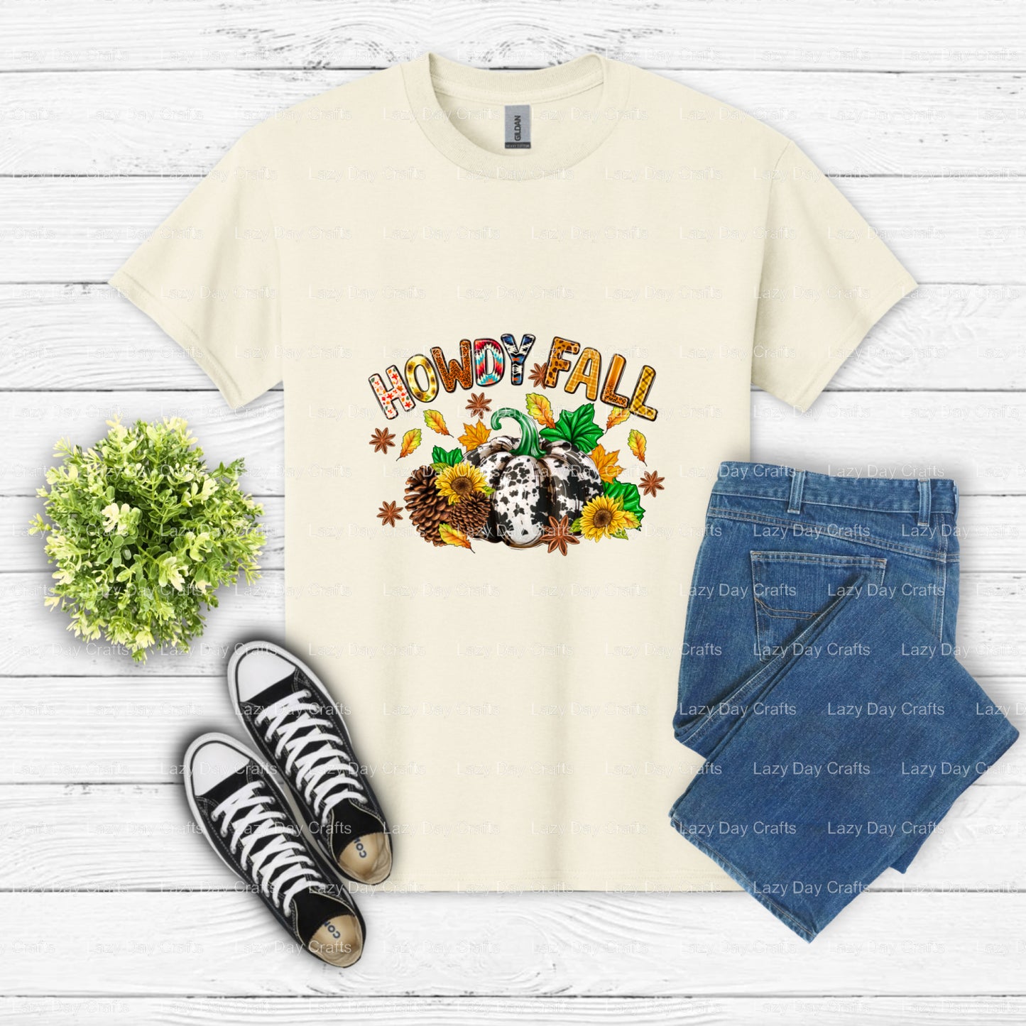 HOWDY FALL – Western DTF Transfer (view 2 of 2) – by Lazy Day Crafts – DTF Transfers – DTF Transfers, custom apparel