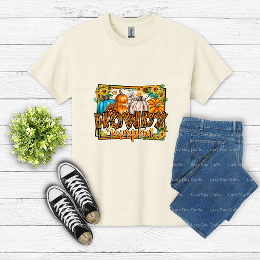 Howdy Pumpkin – DTF Transfer (view 1 of 2) – by Lazy Day Crafts – DTF Transfers – DTF Transfers, custom apparel