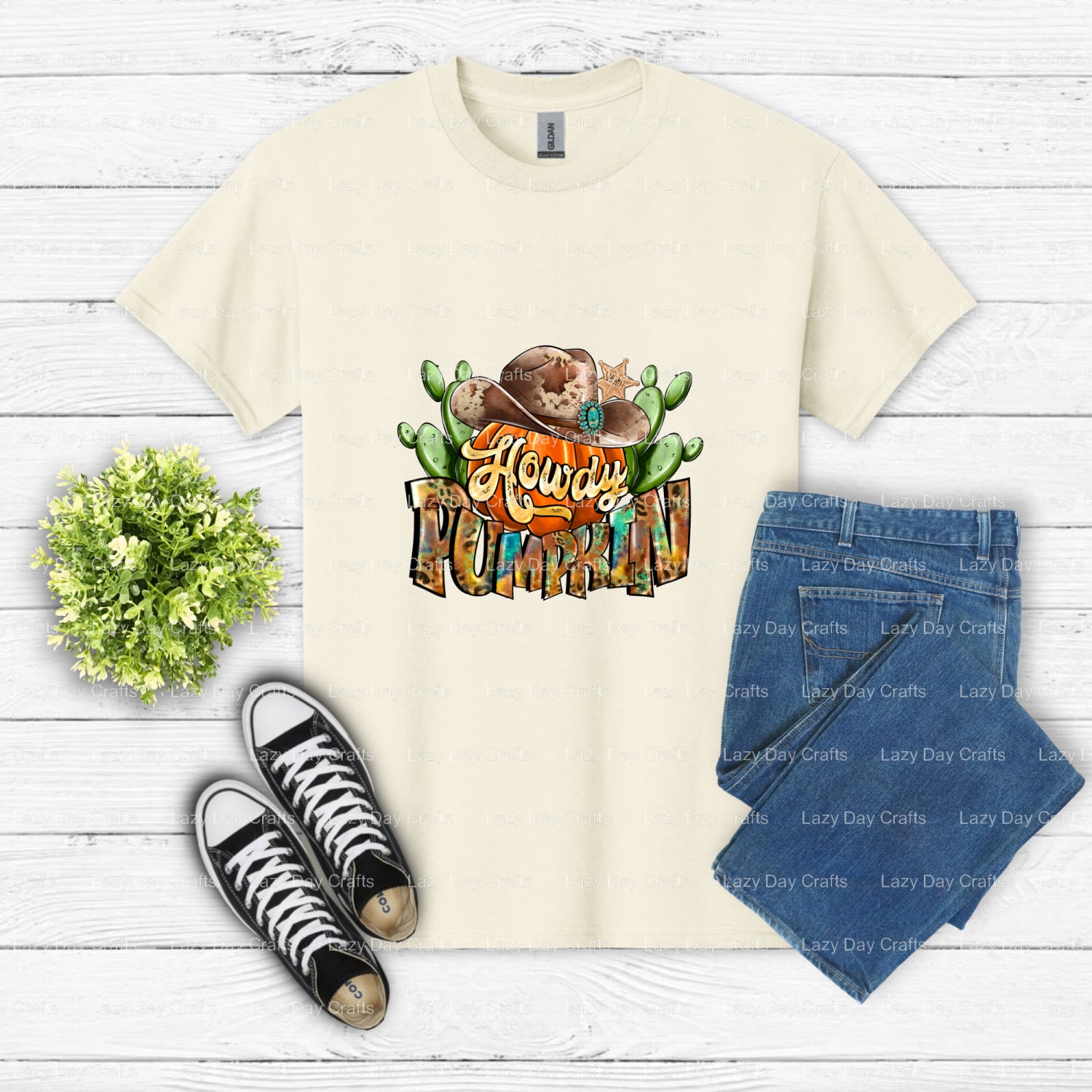 Howdy Pumpkin – DTF Transfer (view 2 of 2) – by Lazy Day Crafts – DTF Transfers – DTF Transfers, Premade DTF