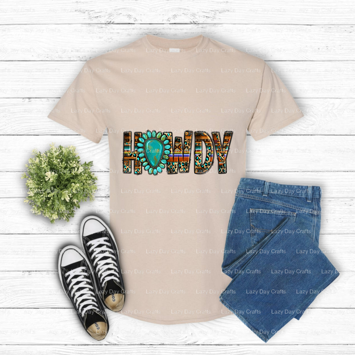 HOWDY – Western DTF Transfer (view 2 of 2) – by Lazy Day Crafts – DTF Transfers – Western, DTF Transfers