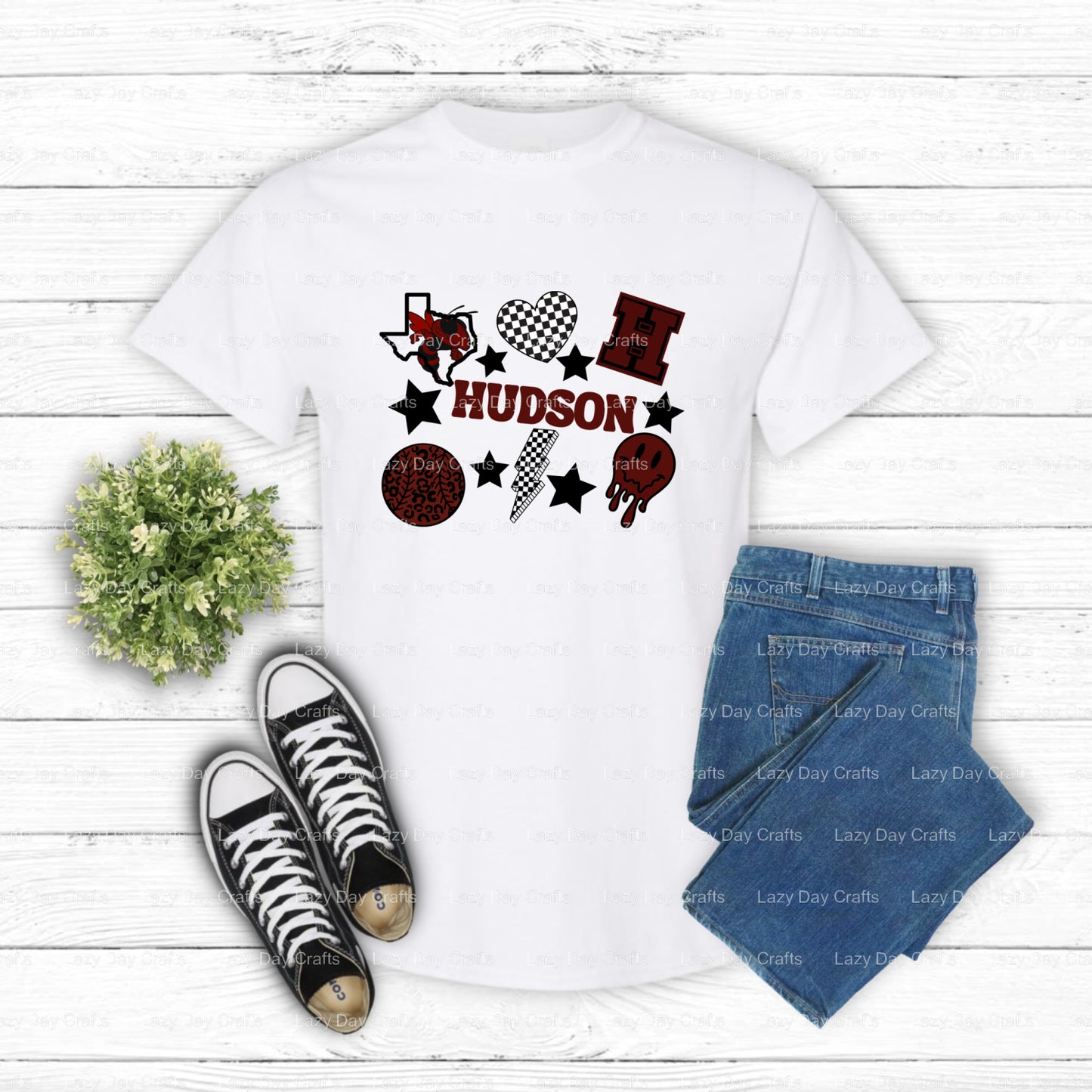 HUDSON Hornets Mascot – School Spirit DTF Transfer (view 1 of 2) – by Lazy Day Crafts – DTF Transfers – School Mascot, App...